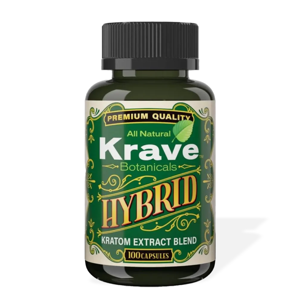 Krave Hybrid Kratom Extract Blend Capsules
