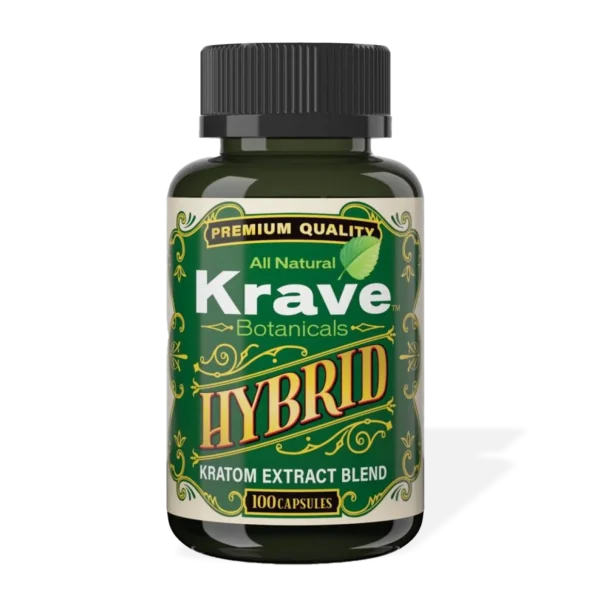 Krave Hybrid Kratom Extract Blend Capsules