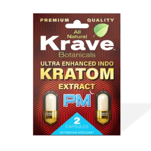 Krave Ultra Enhanced Indo Kratom Extract PM Capsules