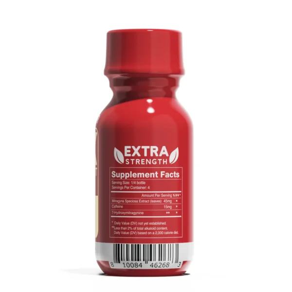 KRX Extra Boost Caffeine Kratom Extract Shot | Back