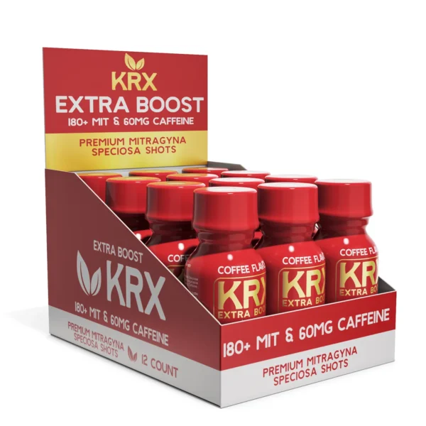 KRX Extra Boost Caffeine Kratom Extract Shot | Display Box