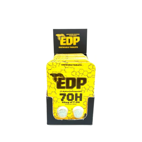 EDP 7OH 7-Hydroxymitragynine 40MG Chewable Tablets | Display Box 1