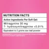 Happy Hippo 30MG Kratom Extract Soft Gels Nutrition Facts