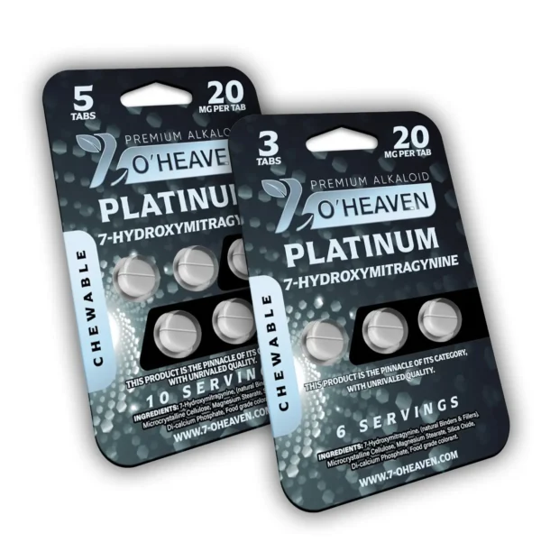 7 O’Heaven Platinum 7-OH Kratom Leaf Extract Chewable Tablets 20MG