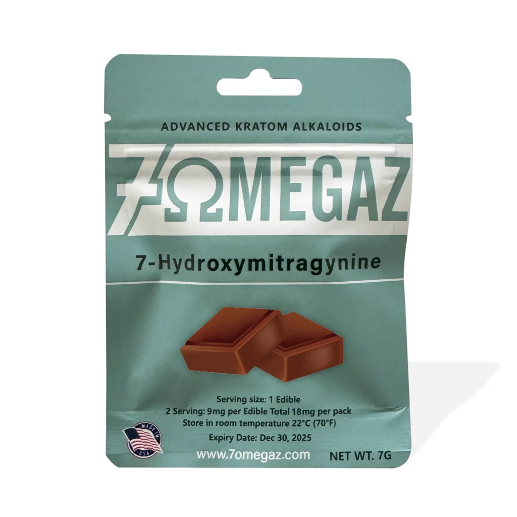 7OmegaZ 7-OH Kratom Leaf Extract Chocolate Bites