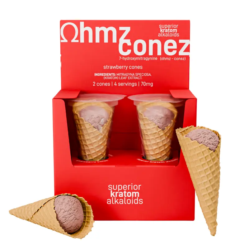 Ohmzconez 7-OH Kratom Extract 2 Cones | 4 Servings | 70MG Total