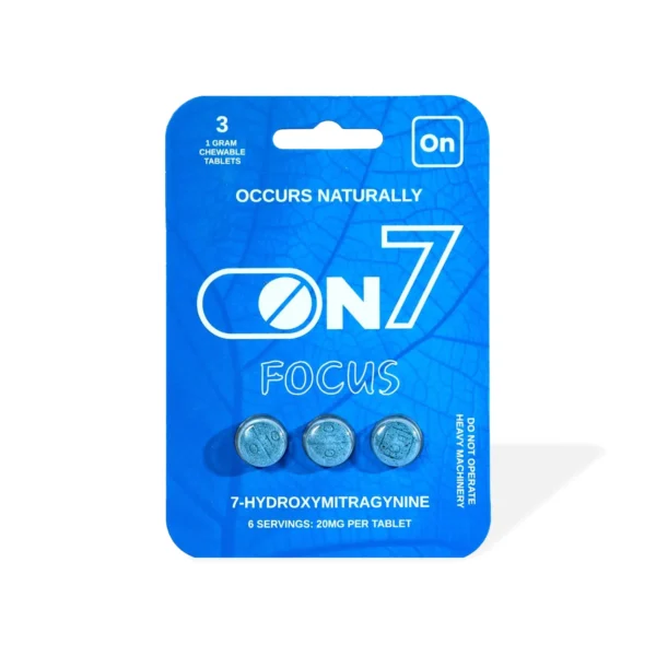 On7 7-OH Kratom Blue Focus Tablets 3 Count