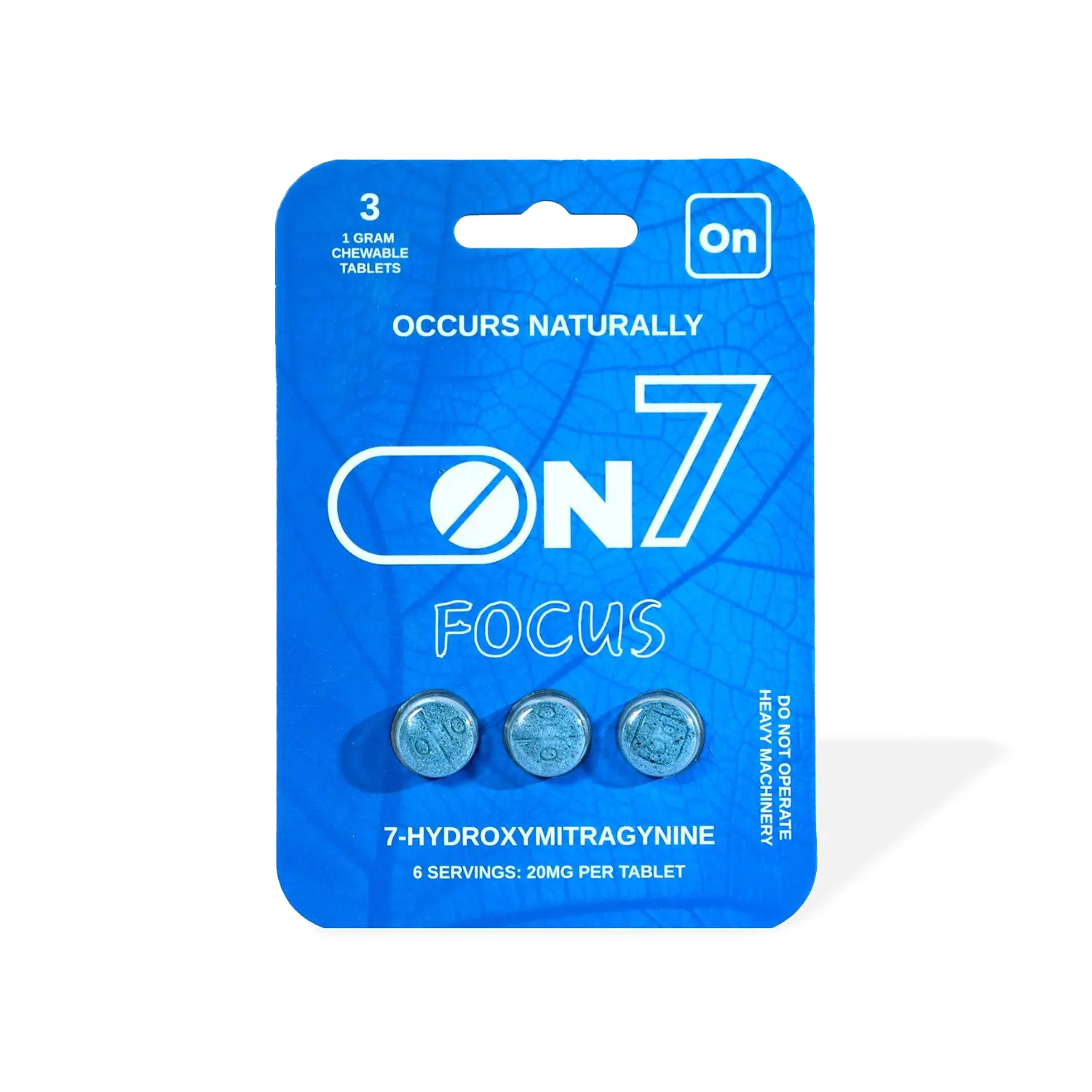 On7 7-OH Kratom Blue Focus Tablets 3 Count