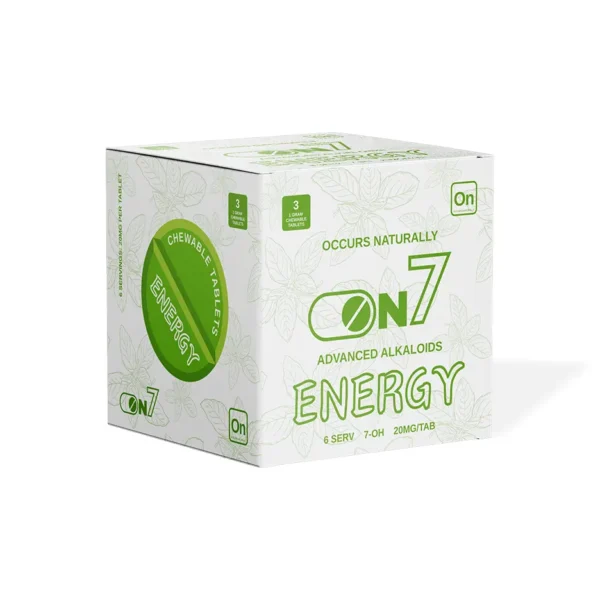 On7 7-OH Kratom Green Energy Tablets 20mg Display Box