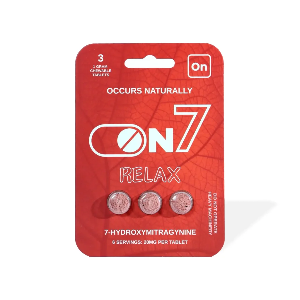 On7 7-OH Kratom Red Pseudo Relax Tablets 20mg