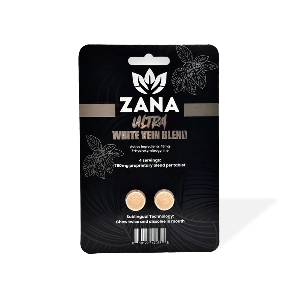 Zana Ultra 7-OH Kratom White Vein Blend Tablets 18 MG