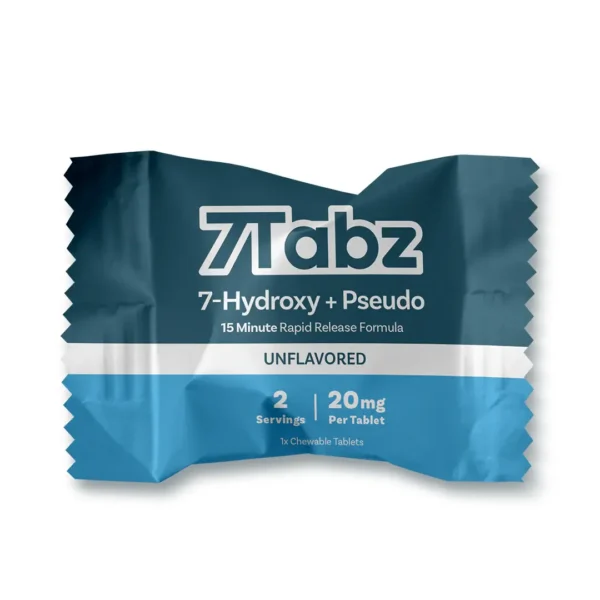 7Tabz 7-Hydroxy Pseudo Chewable Tablets 20 mg 1-Count Unflavored Front