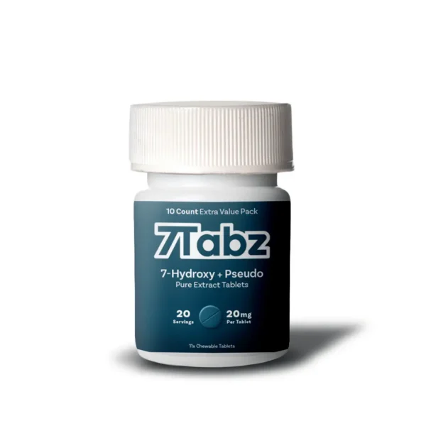 7Tabz 7-Hydroxy Pseudo Chewable 20 mg Tablets 10-Count Unflavored Front