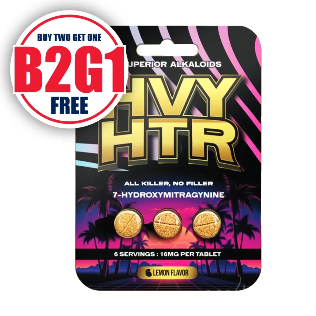 HVY HTR 7 OH Kratom Extract Chewable Tablets 16 mg B2G1