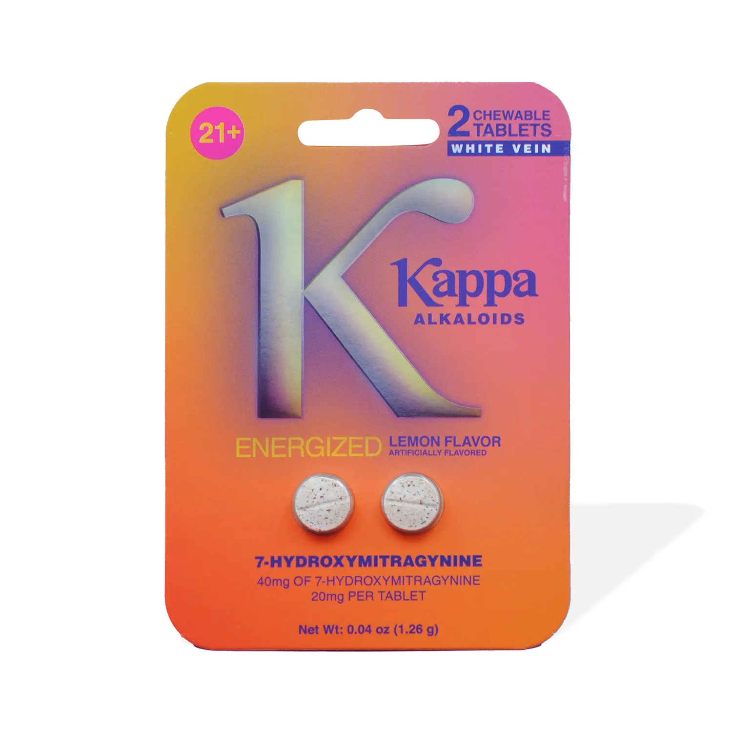 Kappa 7OH Kratom Alkaloid Chewable Tablets 20 mg 2 Count