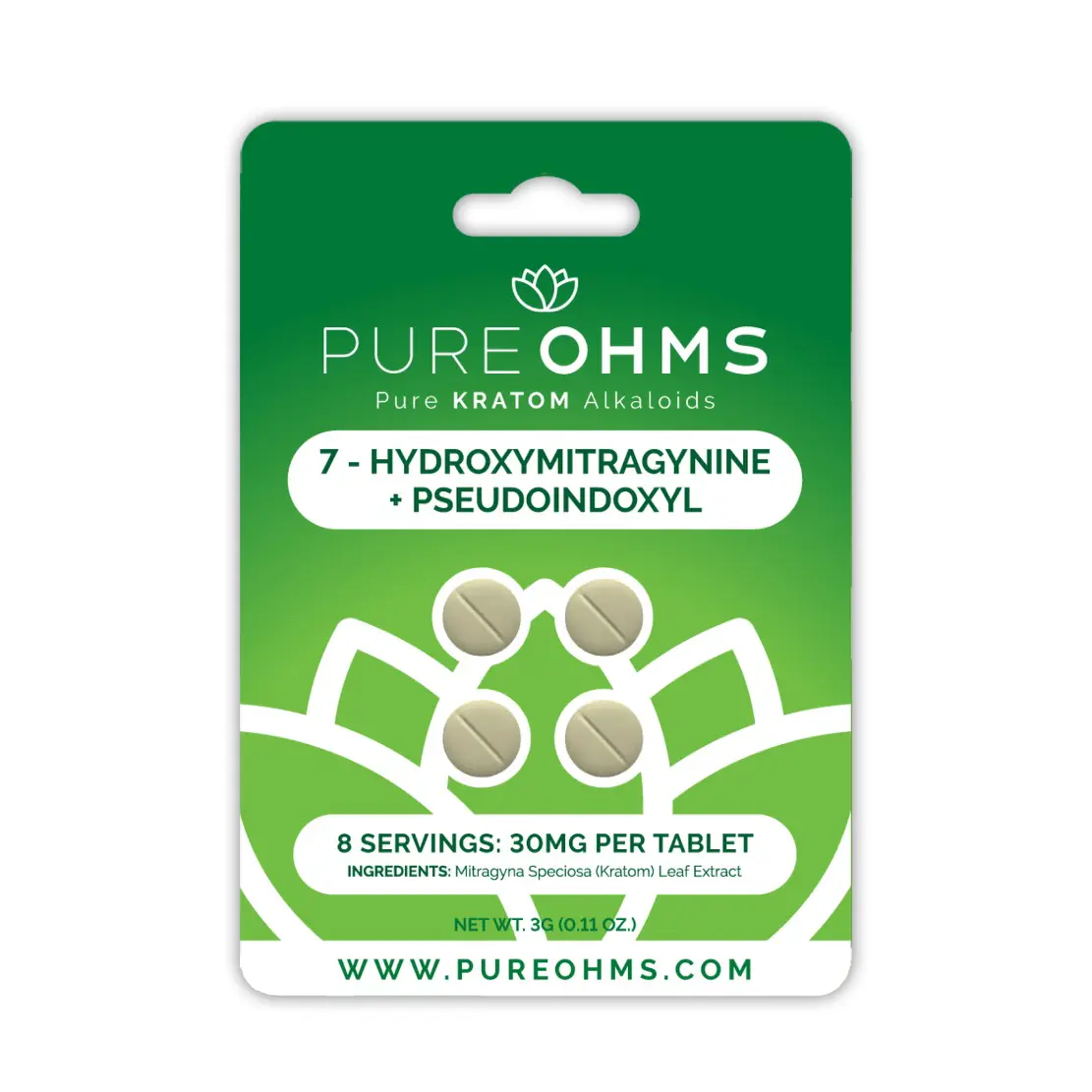 PURE OHMS 7-OH and Pseudo Extract Chewable Tablets