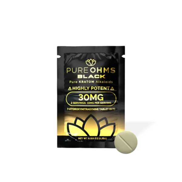 PURE OHMS Black 7-OH Extract Chewable Tablets 30 mg 1 Tablet