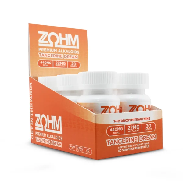 ZOHM 7-Hydroxy Chewables 22 mg 20 Count Display Box Front