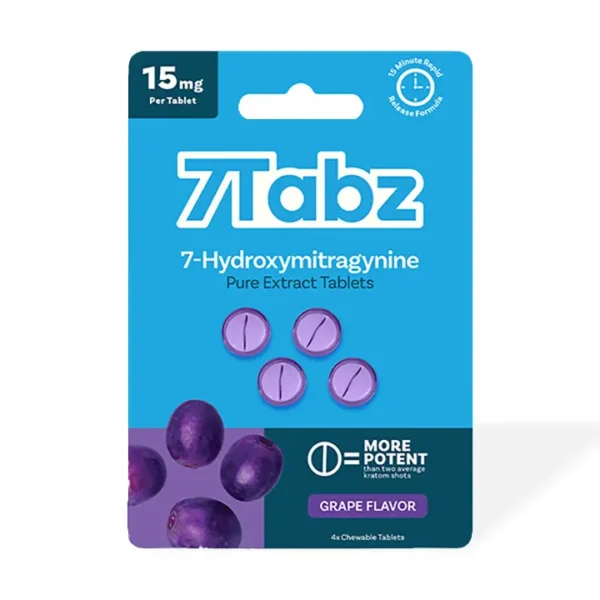 7Tabz 7-OH Kratom Extract Chewable Tablets Grape