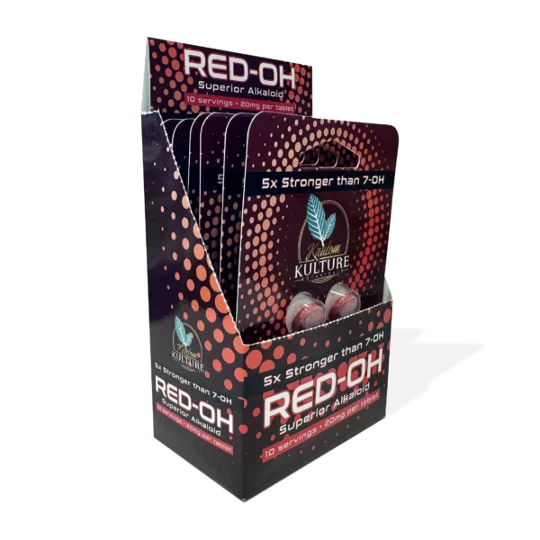 Kartom Kulture RED-OH Kratom Extact Tablets Display Box