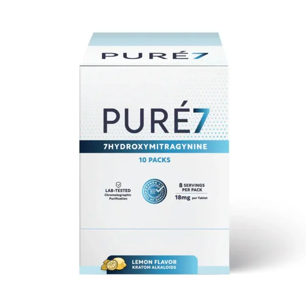 Puré7 7-OH Extract Chewable Tablets Lemon 18 mg Display Box