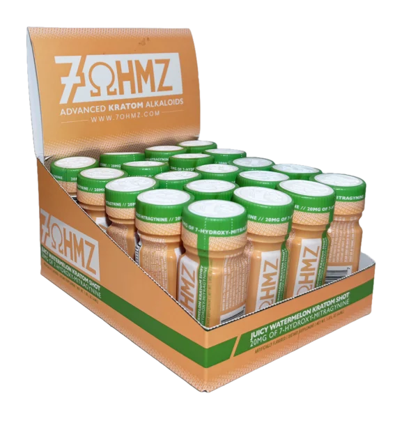 7OHMZ 7-OH Kratom Leaf Extract Shot 20 mg Display Box