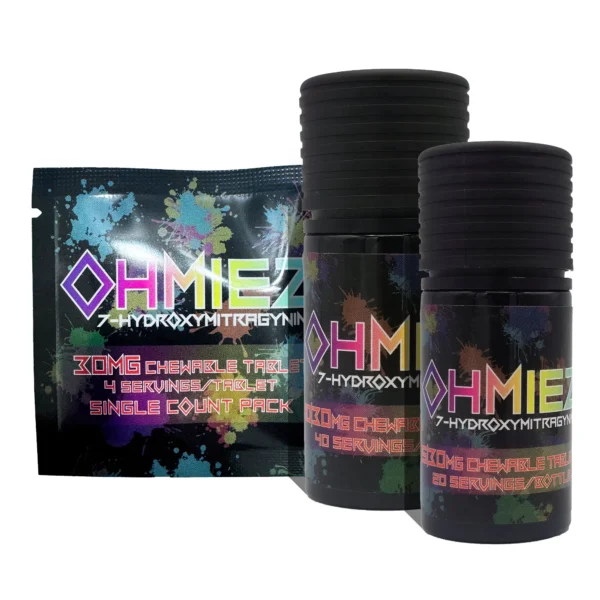 Ohmiez 7-Hydroxy Kratom Leaf Extract Chewable Tablets 30 mg