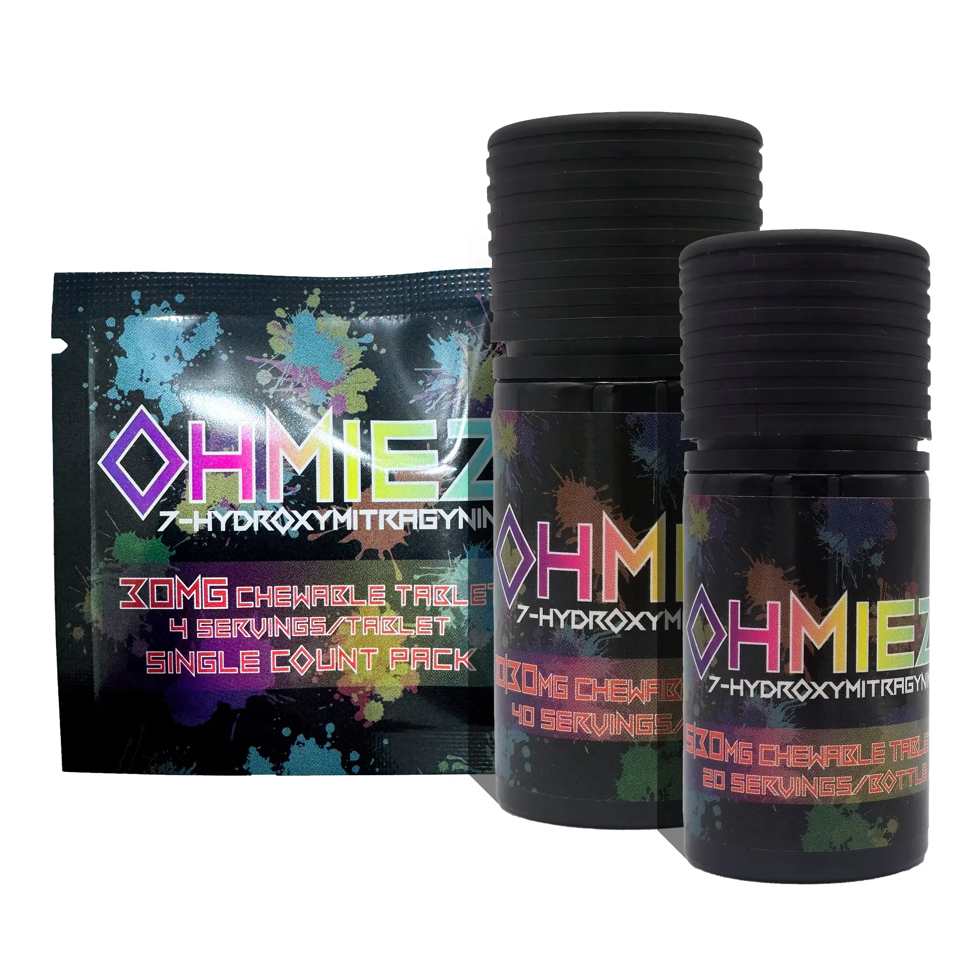 Buy Ohmiez 7-Hydroxy Kratom Leaf Extract Chewable Tablets 30