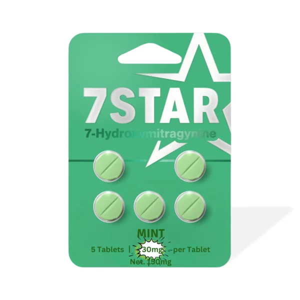 7 Star 7-OH Extract Chewable Tablets 30 Mg 5 Count Mint Front