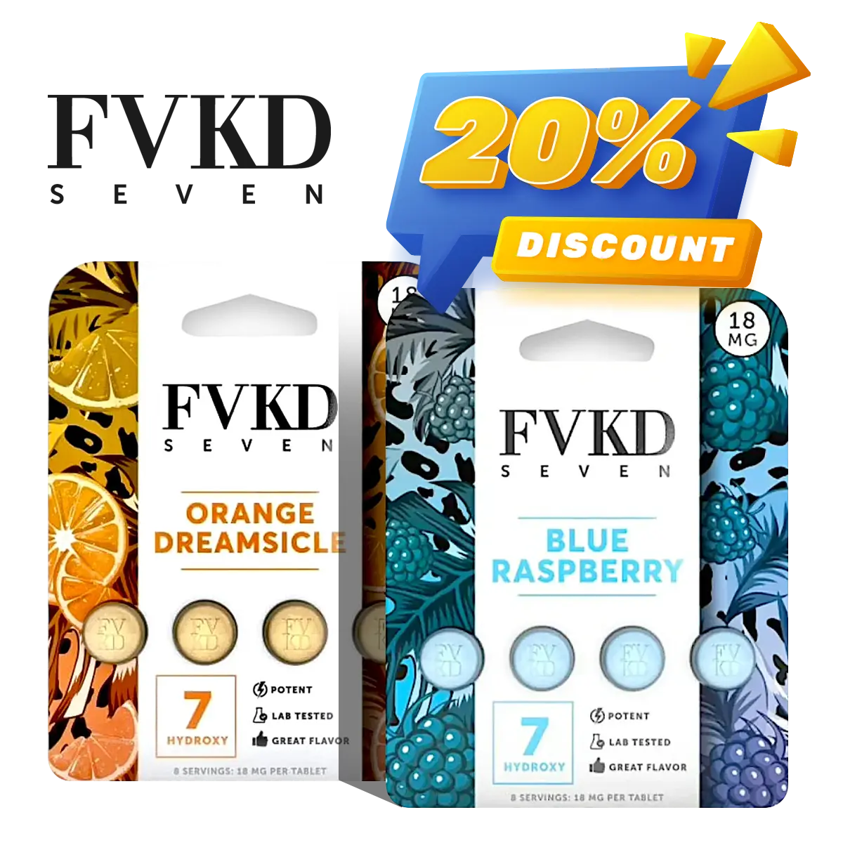 FVKD Seven 7-Hydroxy Chewable Tablets 20% Off