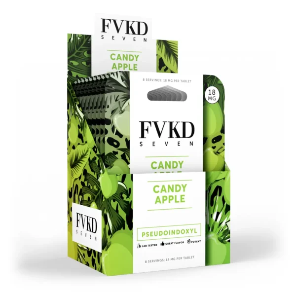 FVKD Seven Pseudoindoxyl Chewable Tablets 18 mg Candy Apple Display Box