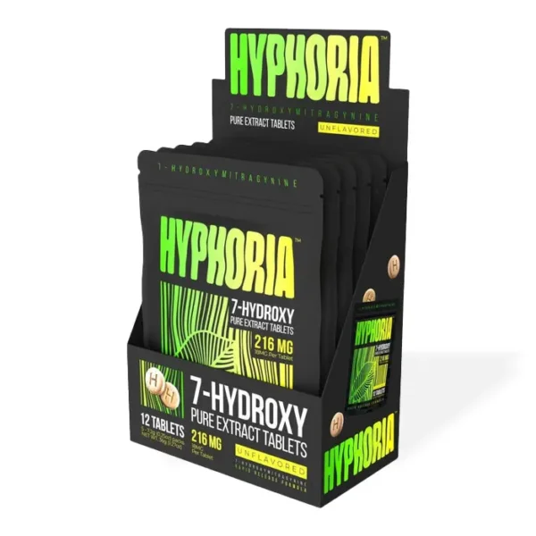 Hyphoria 7-Hydroxy Pure Extract Chewable Tablets 18 mg Display Box 1