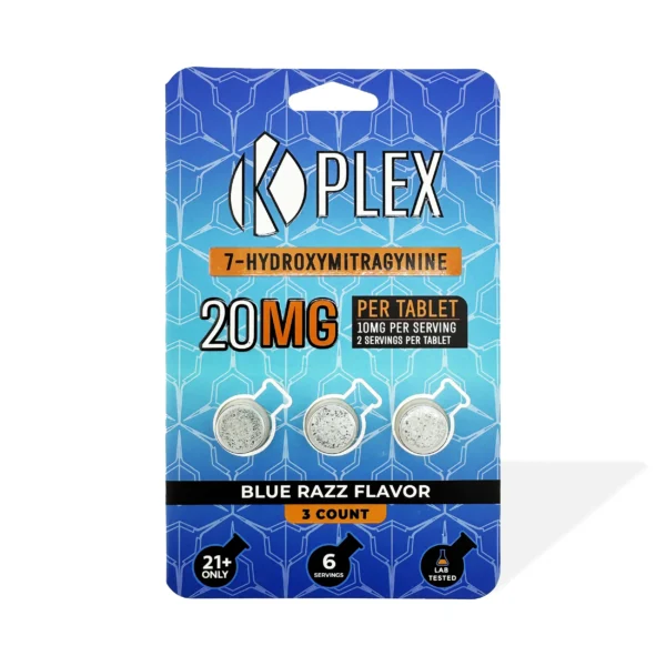 K Plex 7-oh Chewable Tablets 20 Mg Blue Razz 3 Count