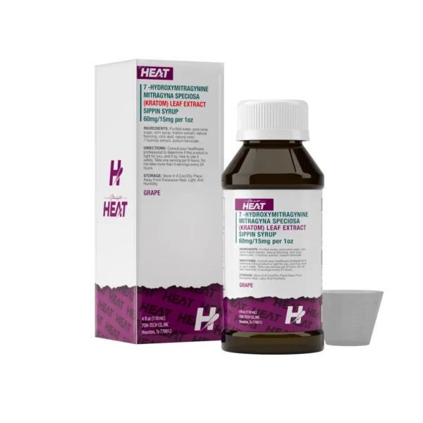 Straight Heat 7-Hydroxymitragynine Sipping Syrup 60 mg 120 ml Grape