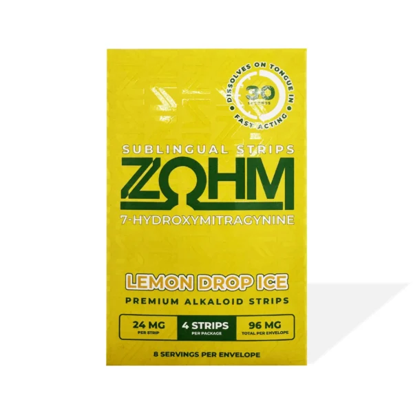 ZOHM 7-Hydroxy Sublingual Strips Lemon Drop Ice 4 Strips 24 mg