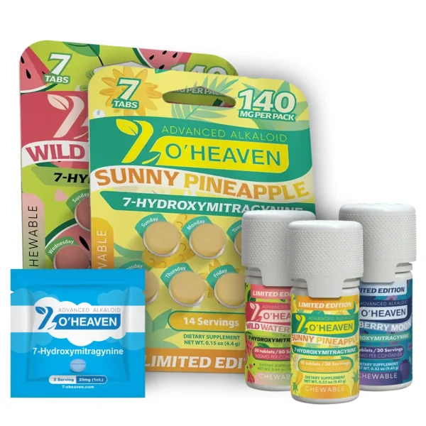 7 O'Heaven 7-OH Kratom Leaf Extract Chewable Tablets 20 mg