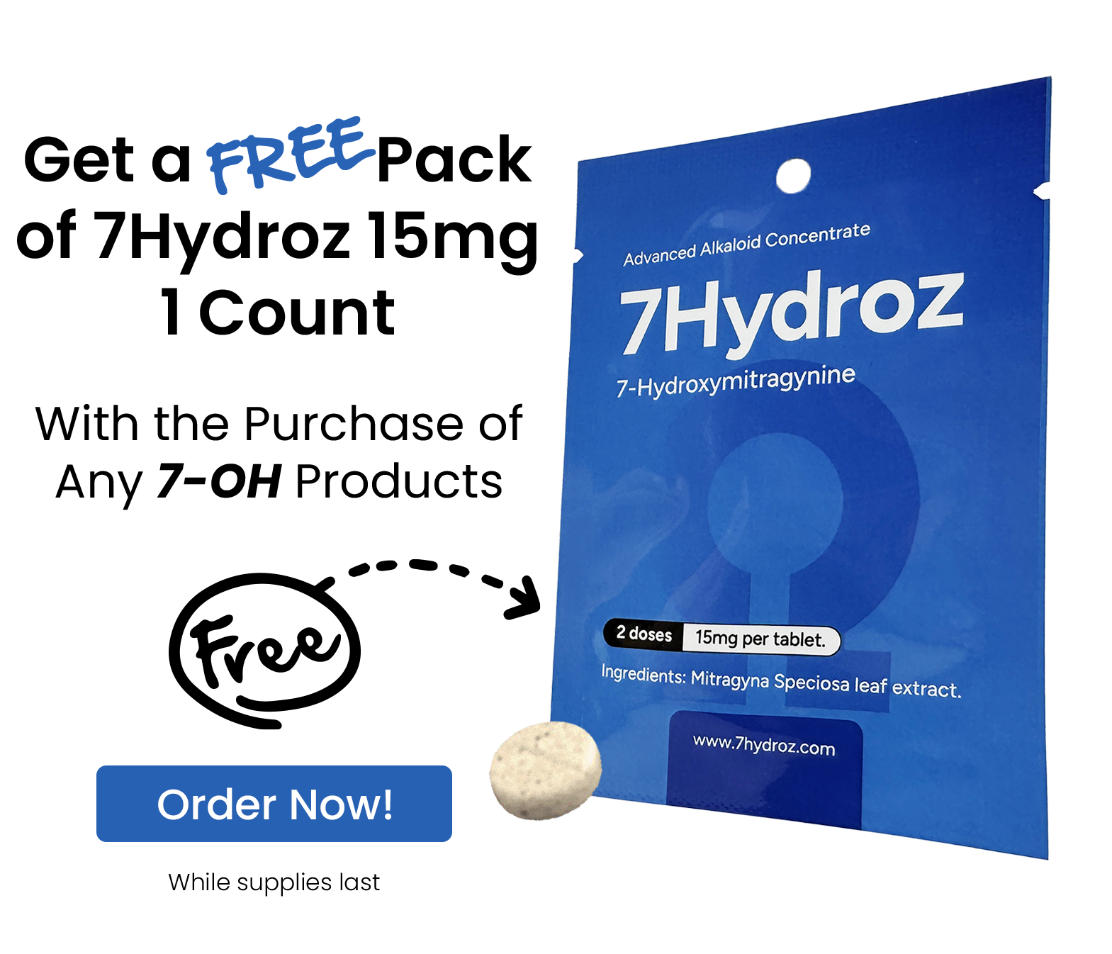 Free 7Hydroz 15mg 1 Count