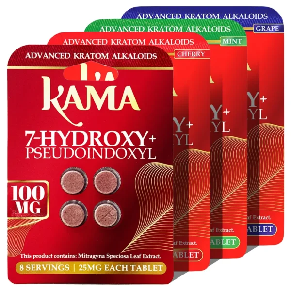 Kama 7-Hydroxie Pseudo Kratom Leaf Extract Chewable Tablets 25 mg