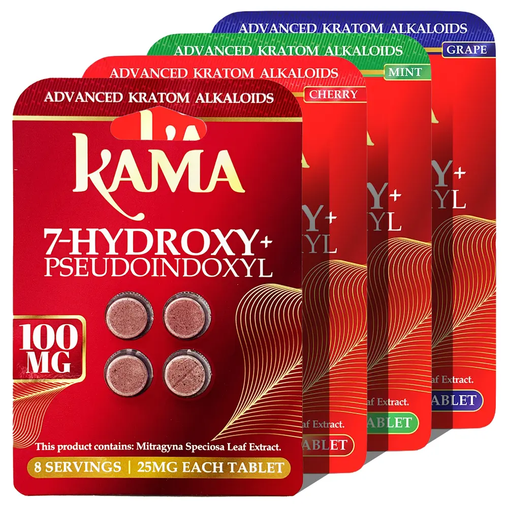 Kama 7-Hydroxie Pseudo Kratom Leaf Extract Chewable Tablets 25 mg