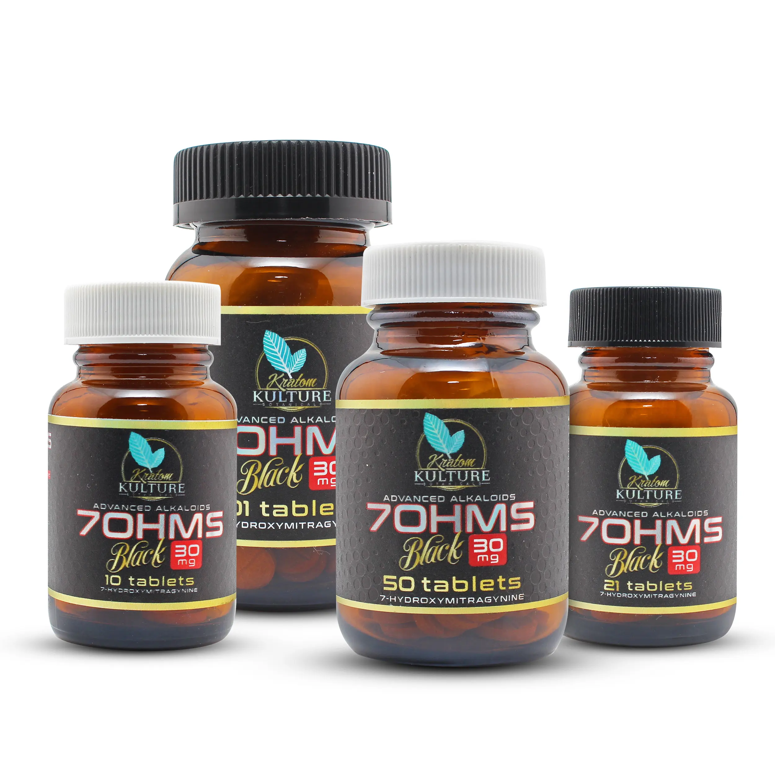 Kratom Kulture 7OHMZ Black Kratom Extract Tablets 30 mg