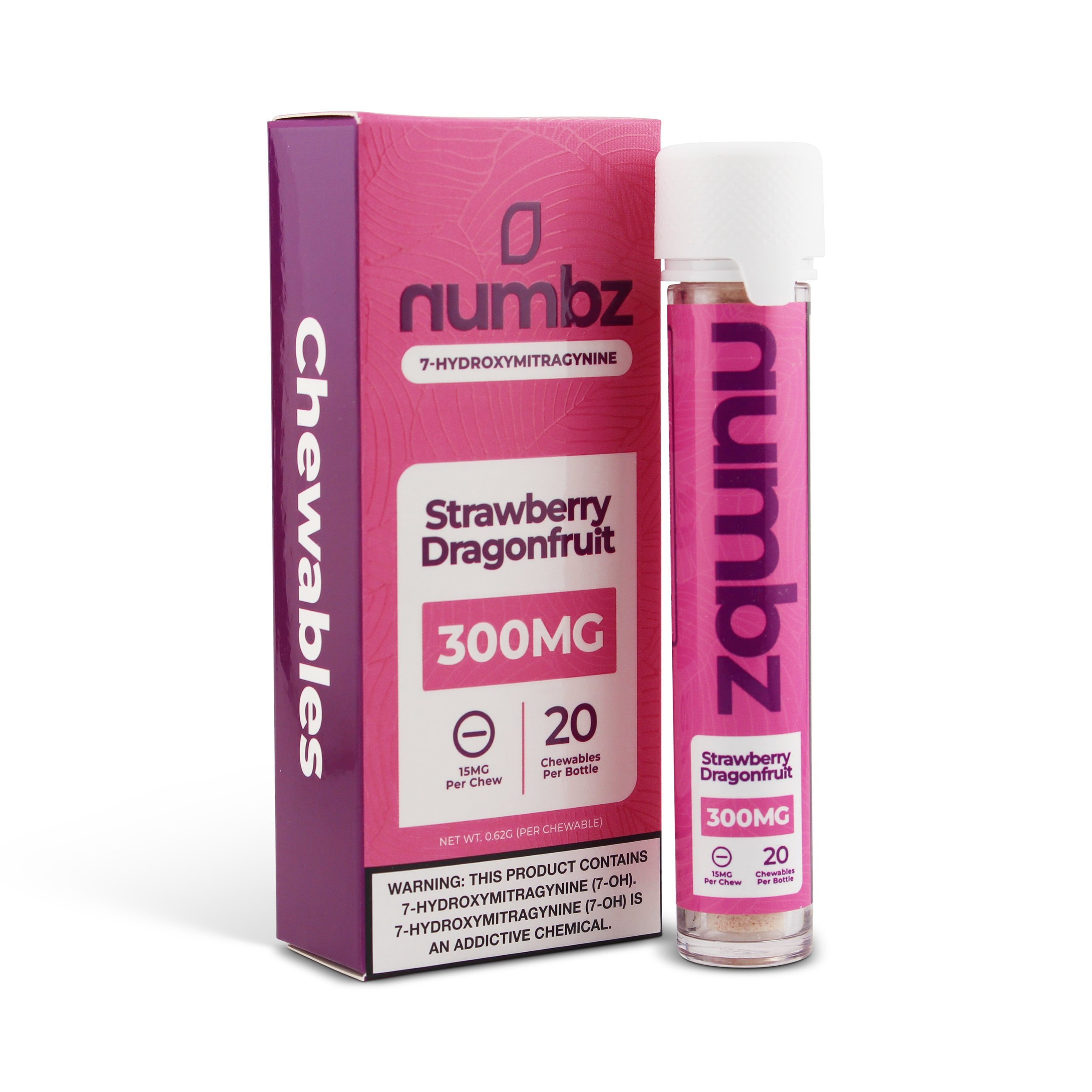 Buy numbz 7OH Kratom Leaf Extract Chewable Tablets Strawberry
