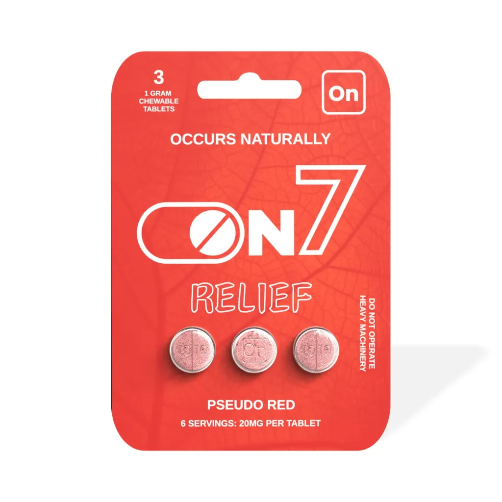 On7 7-OH Kratom Red Pseudo Relax Tablets 20mg