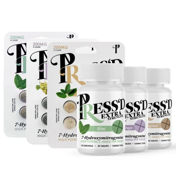 Press'd 7-Hydroxy Extra Strength Kratom Extract Tablets 40 mg