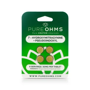 PURE OHMS 7-OH and Pseudo Extract Chewable Tablets 30 mg 4 Count