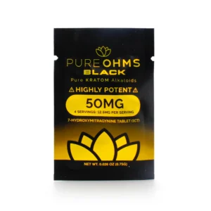 Pure Ohms Black 7-OH Extract Chewable Tablets 50 mg Front