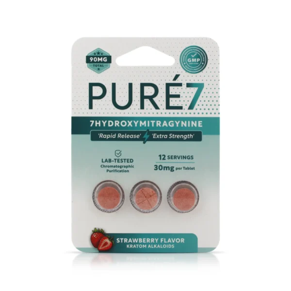 Puré7 7-OH Extract Chewable Tablets 30 mg 3 Count Strawberry