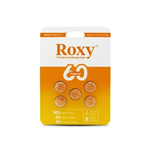Roxy XL 7-Hydroxy Kratom Leaf Extract Chewable Tablets 60 mg Tropical 5 Count Front