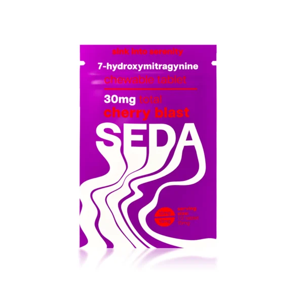 Seda 7-Hydroxy Kratom Extract Chewable Tablets 30 mg 1 Count Cherry Blast