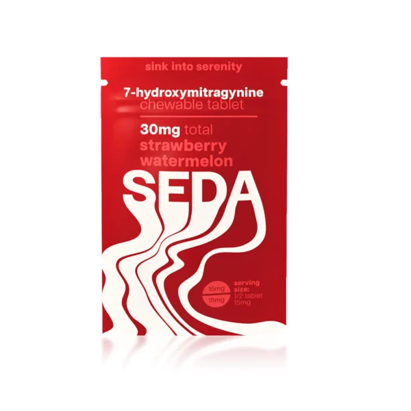Seda 7-Hydroxy Kratom Extract Chewable Tablets 30 mg 1 Count Strawberry Watermelon