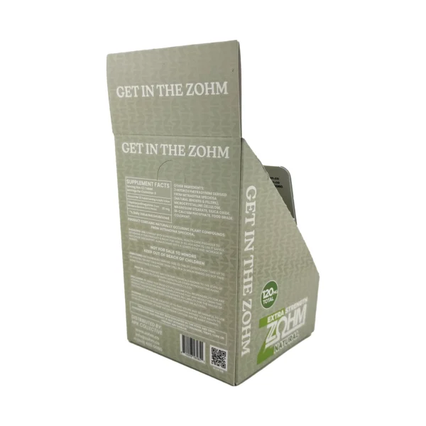 ZOHM 7-Hydroxy Extra Strength Tablets 40 mg 3 Count Natural Display Box Back